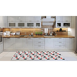 Alter Chemin de cuisine, 100% Made in Italy, Tapis antitache avec impression numérique, Coulisse antidérapante et lavable, modèle Noël - Angèle, cm 180x52