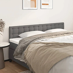 Maison Chic Lot de 2 Têtes de lit design pour chambre - Décoration de lit Gris 100x5x78/88 cm Similicuir -MN55692