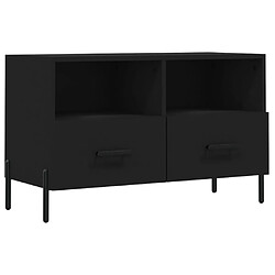 vidaXL Meuble TV Noir 80x36x50 cm Bois d'ingénierie