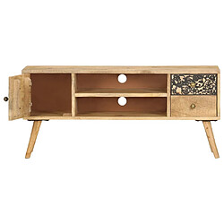 Acheter Maison Chic Meuble TV scandinave - Banc TV pour salon 100 x 30 x 45 cm Bois massif de manguier -MN31415