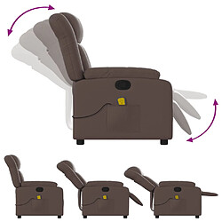 Acheter vidaXL Fauteuil de massage inclinable Marron Similicuir