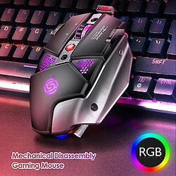 Universal Ordinateur portable souris ergonomique silencieuse G9 G9 USB Gaming souris RVB Bouton mécanique métallique rétro-éclairé