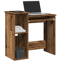 vidaXL Bureau avec étagères vieux bois 84x40x78 cm bois d'ingénierie