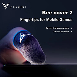 Flydigi Wasp Palpeurs 2 Finger Sleeve Anti-transpiration Finger Cover Mobile Phone Tablet Game Écran tactile Thumb 2 Pcs Compatibl75