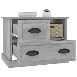 Acheter vidaXL Table de chevet gris béton 60x39x45 cm