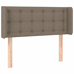 Avis Maison Chic Tête de lit scandinave à LED,meuble de chambre Taupe 103x16x78/88 cm Tissu -MN78394