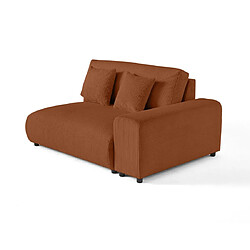 Lisa Design Garance - module d'assise 2 places avec accoudoir droit - en velours côtelé Garance - module d'assise 2 places avec accoudoir droit - en velours côtelé - Terracotta