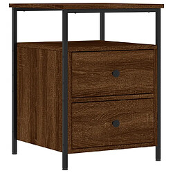 Maison Chic Lot de 2 Tables de chevet - Tables de Nuit chêne marron 44x45x60 cm bois ingénierie pas cher