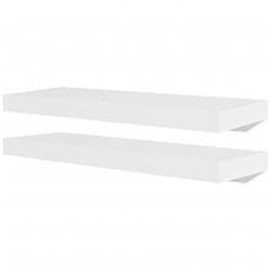 vidaXL Étagères murales 4 pcs Blanc 60 cm