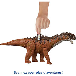 Jurassic World Figurine articulée Ampelosaurus avec effets sonores Jurassic World Marron pas cher