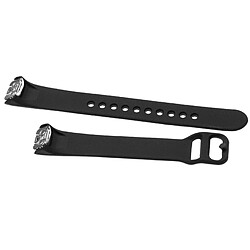 vhbw bracelet compatible avec Samsung Galaxy Fit SM-R370 montre connectée - 11,5 + 8,9 cm silicone noir