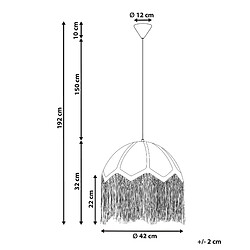 Avis Beliani Lampe suspension MILAGRO Bleu