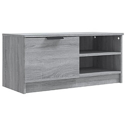 Maison Chic Meuble TV scandinave gris - Banc TV pour salon Sonoma 80x35x36,5 cm Bois d'ingénierie -MN30581