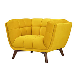 Avis Rendez Vous Deco Fauteuil Mona en velours jaune