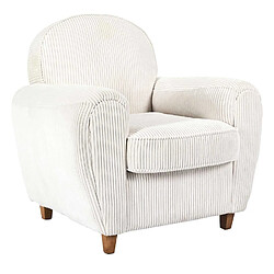 The Home Deco Factory Fauteuil club en tissu côtelé Drammen - Beige