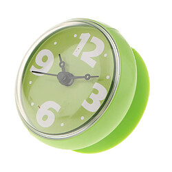 Acheter ventouse horloge murale horloge salle de bain douche silicone horloge, étanche vert