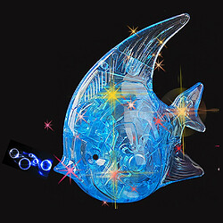 3D diy cristal puzzle enfants kid éducation éducative jouet poisson bleu pas cher