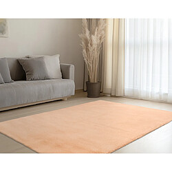 Lisa Design Joy - tapis rectangulaire - fausse fourrure - corail pas cher