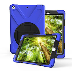 Wewoo Coque Pour iPad Pro10.5 / Air 10.5 2019 Rotation à 360 degrés PC + étui de protection en silicone avec support et dragonne bleu foncé