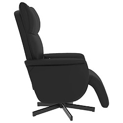 Avis vidaXL Fauteuil inclinable de massage repose-pieds noir similicuir