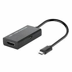 Adaptateur Usb Type C Vers Hdmi Usb 3.1 Câble Convertisseur Usb C Mâle Vers Hdmi Femelle Pour Tablette De Téléphone Android Mhl Noir