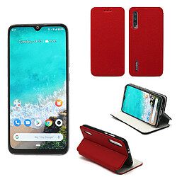 Xeptio Housse Xiaomi Mi 9 LITE ( Mi9 LITE ) rouge - Etui Coque Protection antichoc à rabat Smartphone 2019 - Accessoires Pochette Case