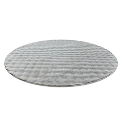 Avis RUGSX Tapis BUBBLE cercle argentin 21 IMITATION DE FOURRURE DE LAPIN 3D structurel cercle 160 cm