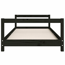 Acheter Maison Chic Lit simple Cadre de lit pour enfants,Lit d'Enfant Moderne noir 90x200 cm bois de pin massif -MN93605