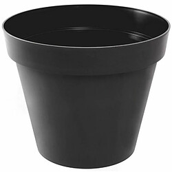 EDA Plastiques Pot de fleur rond Toscane Ø 30 x Hauteur 26 cm - 10 L - Gris anthracite