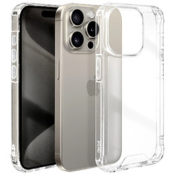 Avizar Coque pour iPhone 15 Pro Dos Rigide Coins Bumper Antichoc Transparent