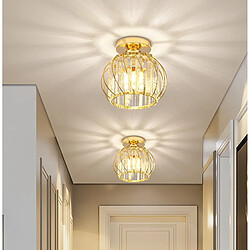 Avis Stoex Lampe de Plafond en Cristal Plafonnier en Verre Lustre Moderne Or Plafonnier Créatif Ampoule E27 Pour Couloir Bureau Balcon Salon Salle À Manger