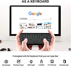 Avis Universal TV Remote Air Mouse, clavier sans fil Fly Mouse Connection Air Remote Keyboard Mouse pour Android TV Box/PC/Smart TV/projecteur/HTPC/All-in-one PC/TV