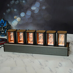 Nixie Clock RGB LED Digital Glow Tube Clock Kit De Base En Bois Fini pas cher