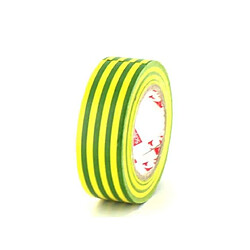 Ruban adhésif 15 mm PVC électrique Scapa 2702 jaune et vert x 5