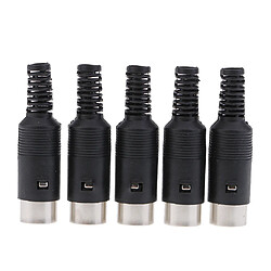 Acheter 5pcs Connecteurs Adaptateur Audio Connecteur Din Seat 5-pin Plug 5-core Tête de Soudage