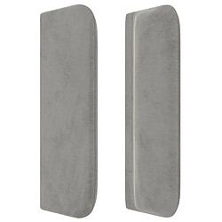 Acheter Maison Chic Tête de lit scandinave avec oreilles,meuble de chambre Gris clair 203x16x78/88 cm Velours -MN70521