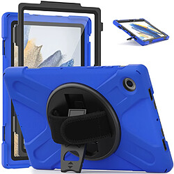 Coque en silicone avec béquille rotative bleu pour votre Samsung Galaxy Tab A8 10.5 (2021)