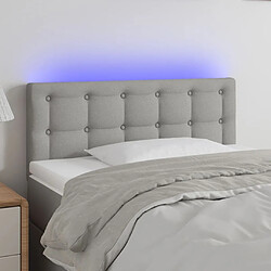 Maison Chic Tête de lit scandinave à LED,meuble de chambre Gris clair 100x5x78/88 cm Tissu -MN40803