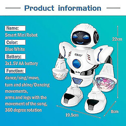 Universal Mini RC Robot avec éclairage Music Dancing Modèle Intelligent Simulate Walking Robots tôt pas cher