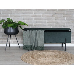 Mes Banc de rangement 95x36,5x46 cm en velours vert