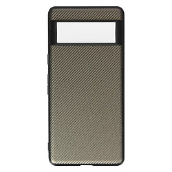 Avizar Coque pour Google Pixel 7 Polycarbonate Rigide Effet Fibre de Carbone Fine Doré