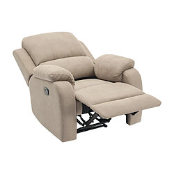 Vente-Unique Fauteuil relax en microfibre taupe BRODY pas cher