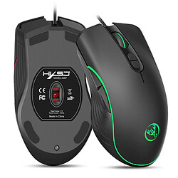 Universal Souris de paris 6400 dpi ergonomique à main RGB rétroéclairage optique filaire souris gaming