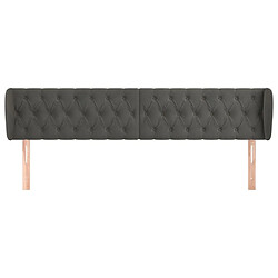 Avis Maison Chic Tête de lit scandinave avec oreilles,meuble de chambre Gris foncé 203x23x78/88 cm Velours -MN31284