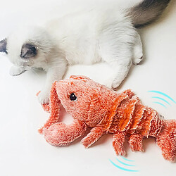 Universal USB Électrique Simulation Homard Peluche Poupée Peluche Océan Poisson Poisson Homard Danse Mobile Créatif Soft Pet Chat Chien | Jouets pour chat