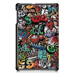 Avis Etui en PU motif imprimé tri-pliure avec support modèle de dessin animé pour votre Samsung Galaxy Tab A 10.1 (2019) T515/T510