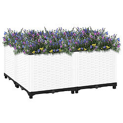 Maison Chic Jardinière,Lit surélevé - Bac à fleurs - pot de fleur 80x80x38 cm Polypropylène -GKD89625