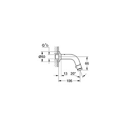 Grohe - Robinet universel montage mural chromé 6 L/min