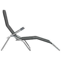 Helloshop26 Chaises longues transat pliables 2 pices textilène anthracite 02_0011949 pas cher