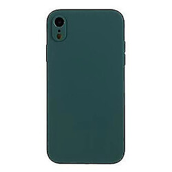 Universal Étui en silicone en peau mate doux vert foncé pour votre pomme iPhone XR 6,1 pouces